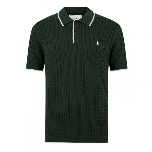 Front - Jack Wills Mens Braided Regular Short-Sleeved Polo Shirt