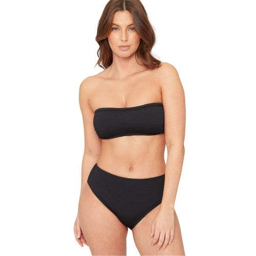 Front - Be You Womens/Ladies Textured High Waist Bikini Bottoms
