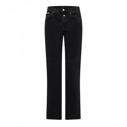 Front - Replay Womens/Ladies Cotton Denim Double Button Straight Jeans