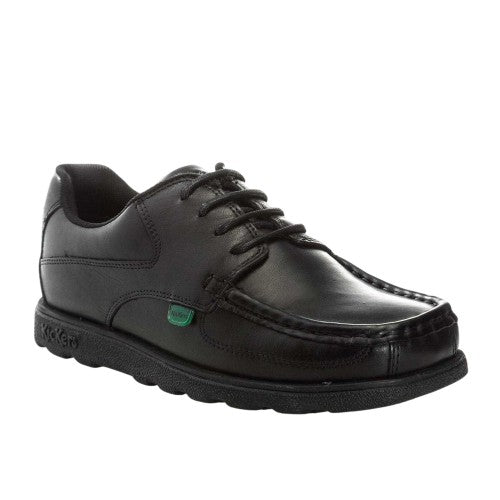 Front - Kickers Boys Fragma Leather Lace Up School Shoes