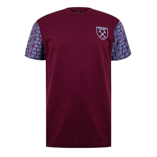 Front - Source Lab Mens West Ham United FC T-Shirt