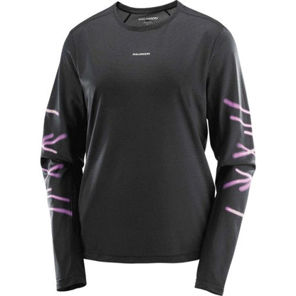 Front - Salomon Womens/Ladies Core Graphic Long-Sleeved Running T-Shirt