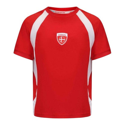 Front - UEFA Childrens/Kids Euros 2025 Denmark Football Jersey