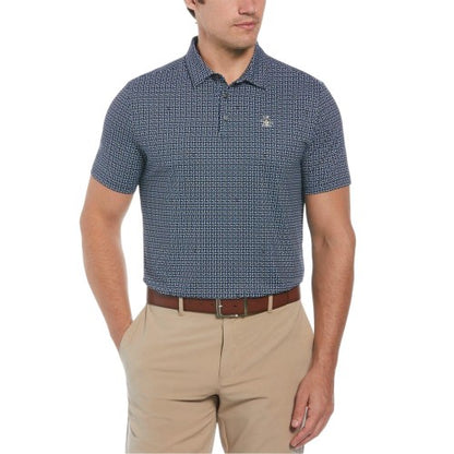 Front - Original Penguin Mens Geometric Golf Polo Shirt