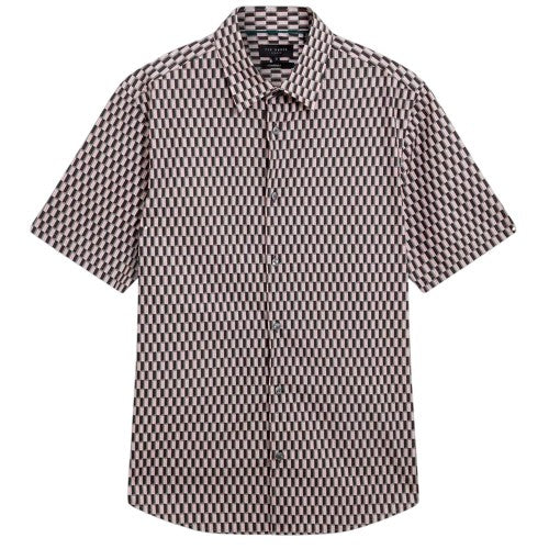 Front - Ted Baker Mens Geometric Regular Shirt