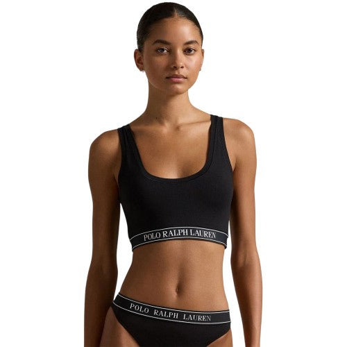 Front - Ralph Lauren Womens/Ladies Logo Scoop Neck Bralette