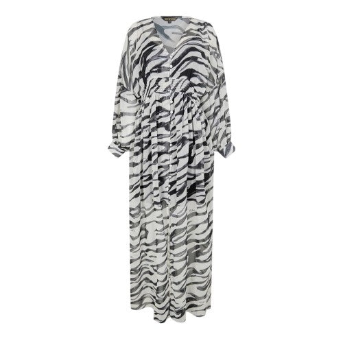 Front - Biba Womens/Ladies Little Mistress Zebra Print Maxi Dress