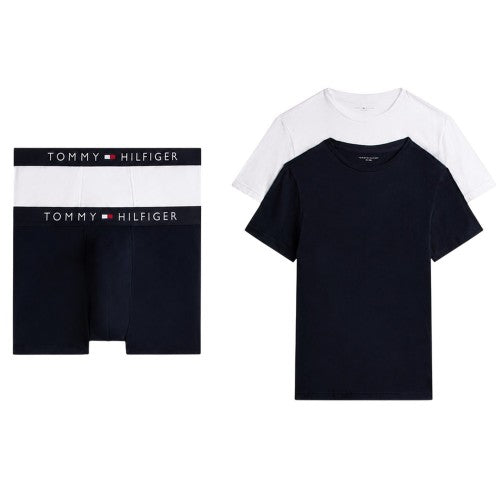 Front - Tommy Hilfiger Mens Plain Boxer Shorts (Pack of 2)