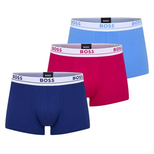 Front - Boss Mens Cotton Blend Boxer Shorts (Pack of 3)