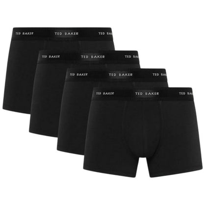 Front - Ted Baker Mens Plain Boxer Shorts (Pack of 4)