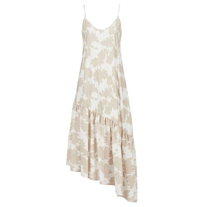Front - Armani Exchange Womens/Ladies Tie Dye Asymmetric Hem Maxi Dress