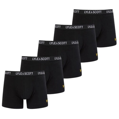 Front - Lyle & Scott Mens Cotton Blend Boxer Shorts (Pack of 5)