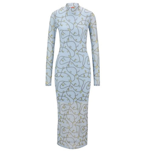 Front - Hugo Womens/Ladies Nasuse 2 Mesh Maxi Dress