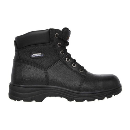 Front - Skechers Mens Workshire Leather Steel Toe Cap Safety Boots