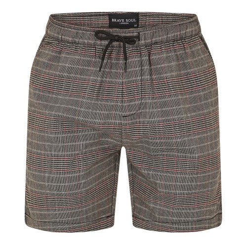 Front - Brave Soul Mens Plaid Shorts