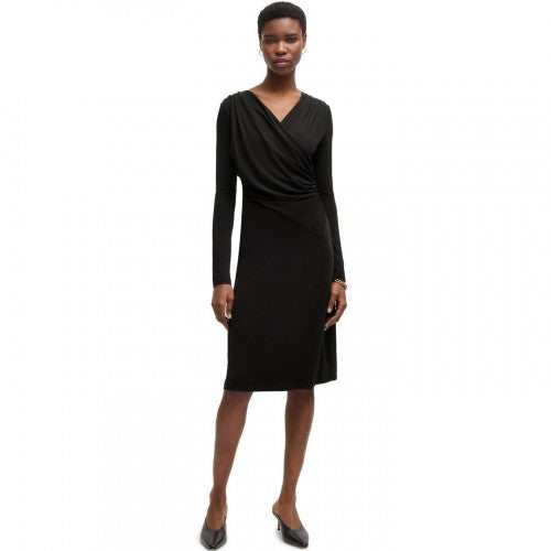 Front - Boss Womens/Ladies Eular Surplice Long-Sleeved Wrap Dress