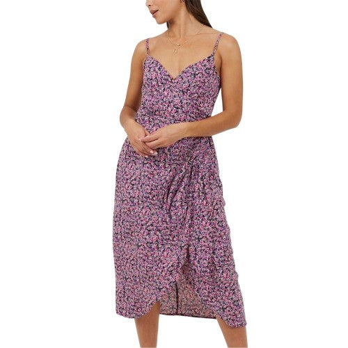 Front - Brave Soul Womens/Ladies Floral Sweetheart Wrap Dress