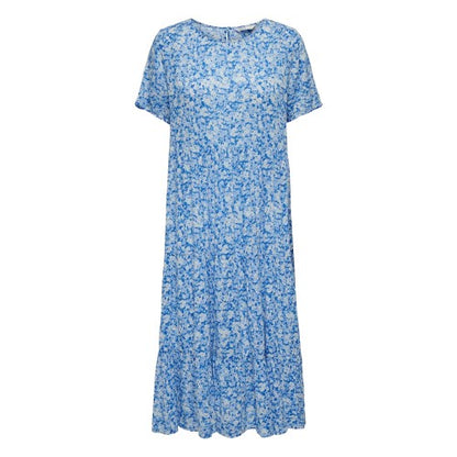 Front - Only Womens/Ladies Floral Pattern Short-Sleeved Maxi Dress