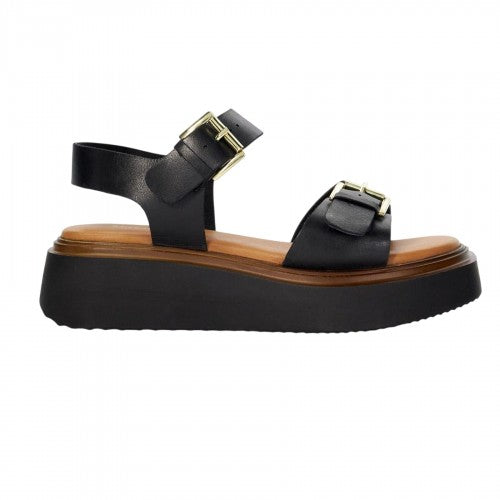 Front - Dune London Womens/Ladies Leather Flatform Sandals