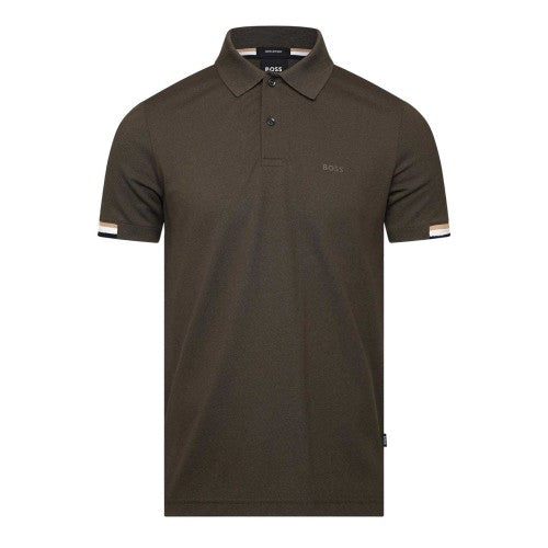 Front - Boss Mens Parlay 147 Rubberised Logo Polo Shirt