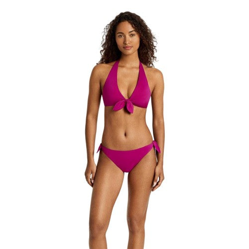 Front - Ralph Lauren Womens/Ladies Side Tie Hipster Bikini Bottoms