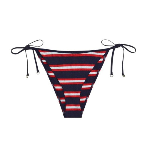 Front - Tommy Hilfiger Womens/Ladies Striped Side Tie Bikini Bottoms