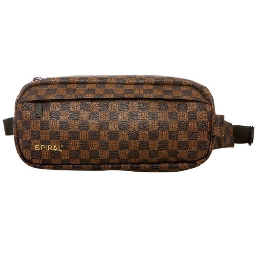 Front - Spiral Checkerboard Bum Bag