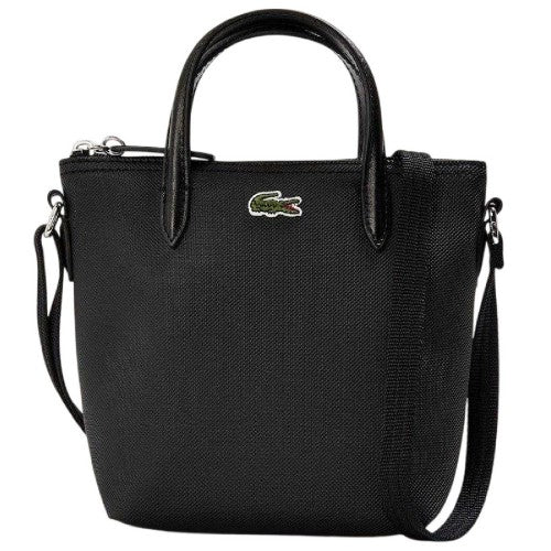 Front - Lacoste Logo Canvas Crossbody Bag