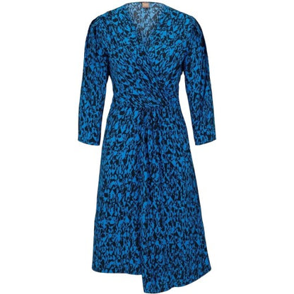 Front - Boss Womens/Ladies Danottea Abstract V Neck 3/4 Sleeve Wrap Dress