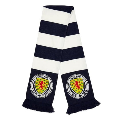 Front - Scotland Crest Acrylic Stripes Scarf