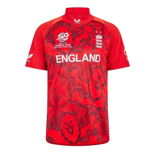 Front - Castore Mens Ecb T20 England Cricket Replica Cricket Shirt