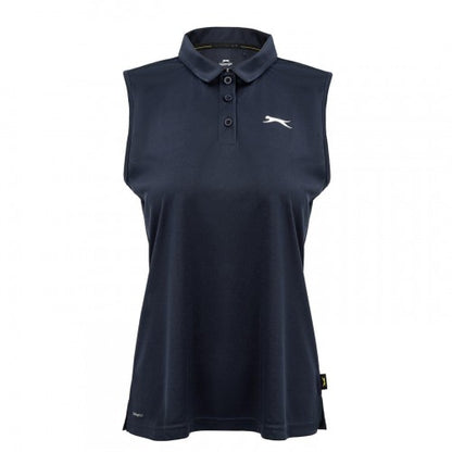Front - Slazenger Womens/Ladies Sleeveless Polo Shirt