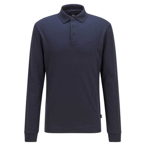 Front - Boss Mens Pado 30 Long-Sleeved Polo Shirt