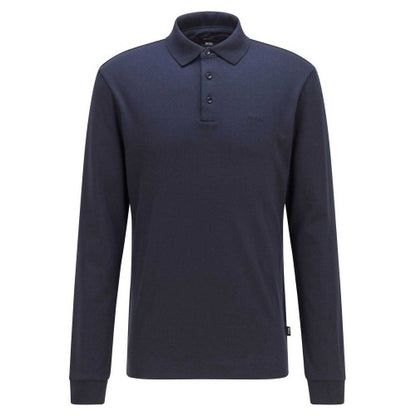 Front - Boss Mens Pado 30 Long-Sleeved Polo Shirt