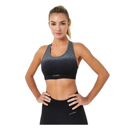 Front - USA Pro Womens/Ladies Ombre Seamless Sports Bra