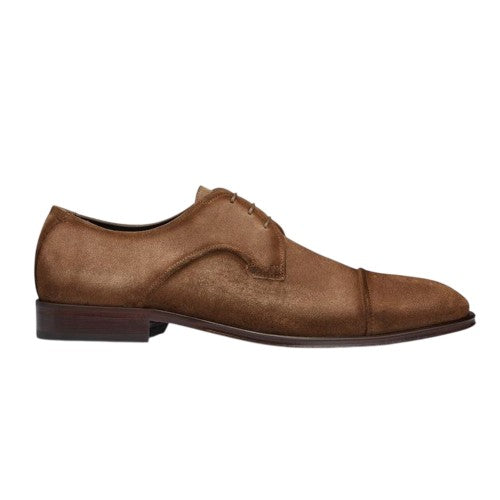 Front - Boss Mens Derrek Suede Low Heel Derby Shoes