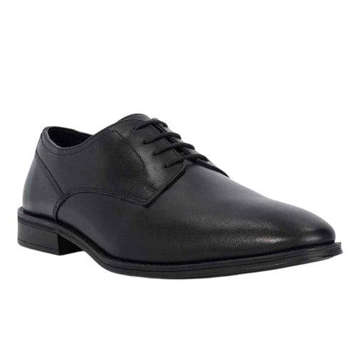 Front - Dune London Mens Leather Low Block Heel Oxfords