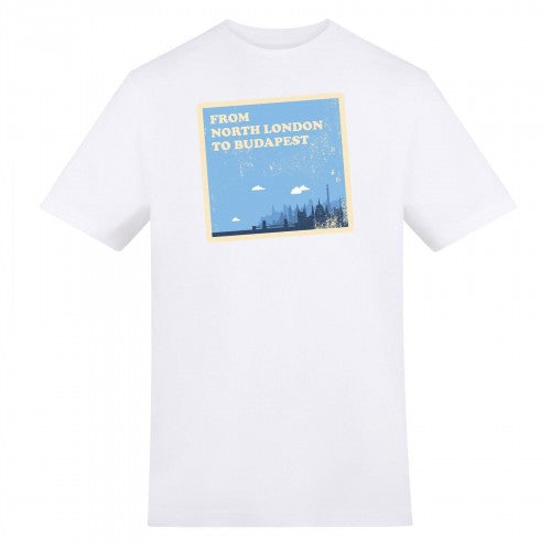Front - AWD Mens From North London To Budapest T-Shirt