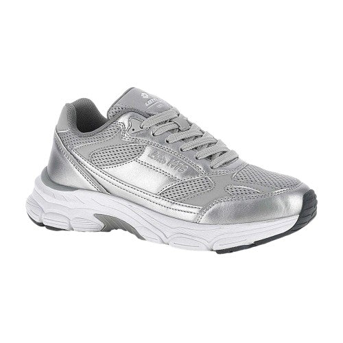 Front - Lotto Womens/Ladies Logo Metallic Low Trainers