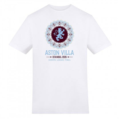 Front - UEFA Mens Istanbul 2026 Aston Villa FC Logo T-Shirt