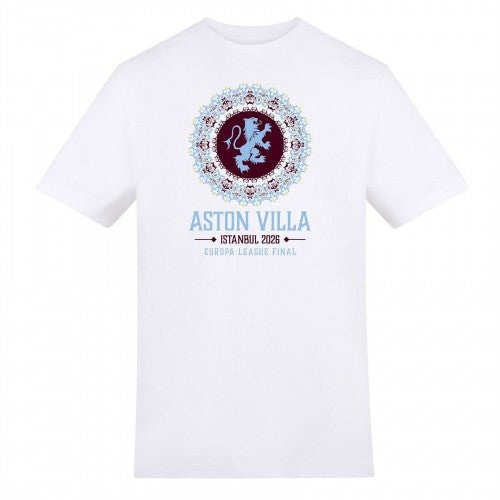 Front - UEFA Mens Istanbul 2026 Aston Villa FC Logo T-Shirt