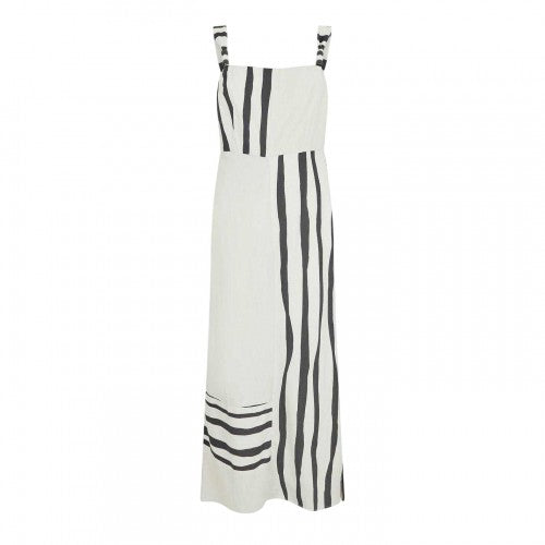 Front - French Connection Womens/Ladies Striped Square Neck Maxi Dress