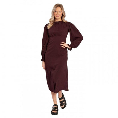Front - Violet Romance Womens/Ladies High-Neck Midi Dress