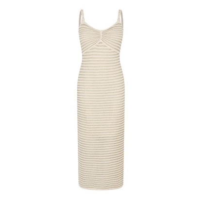 Front - French Connection Womens/Ladies Jerry Knitted Spaghetti Strap Sleeveless Midi Dress