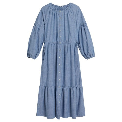 Front - Levis Womens/Ladies Jolene Crew Neck 3/4 Sleeve Maxi Dress