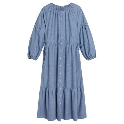 Front - Levis Womens/Ladies Jolene Crew Neck 3/4 Sleeve Maxi Dress
