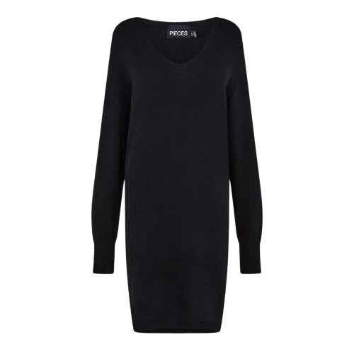 Front - Pieces Womens/Ladies Knitted Turtle Neck Sweater Dress