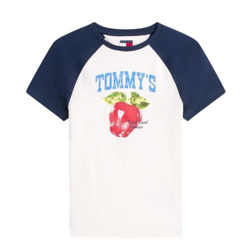 Front - Tommy Jeans Womens/Ladies Fruit Slim T-Shirt