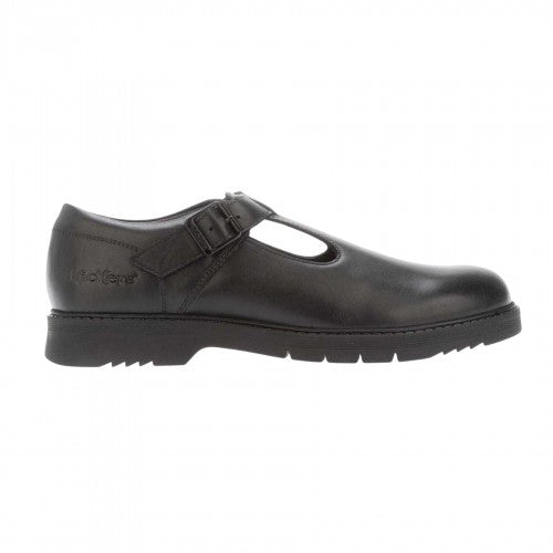 Front - Kickers Womens/Ladies Finley Leather T-Bar Formal Shoes