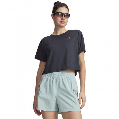 Front - Under Armour Womens/Ladies Explor Trail Run Crop T-Shirt